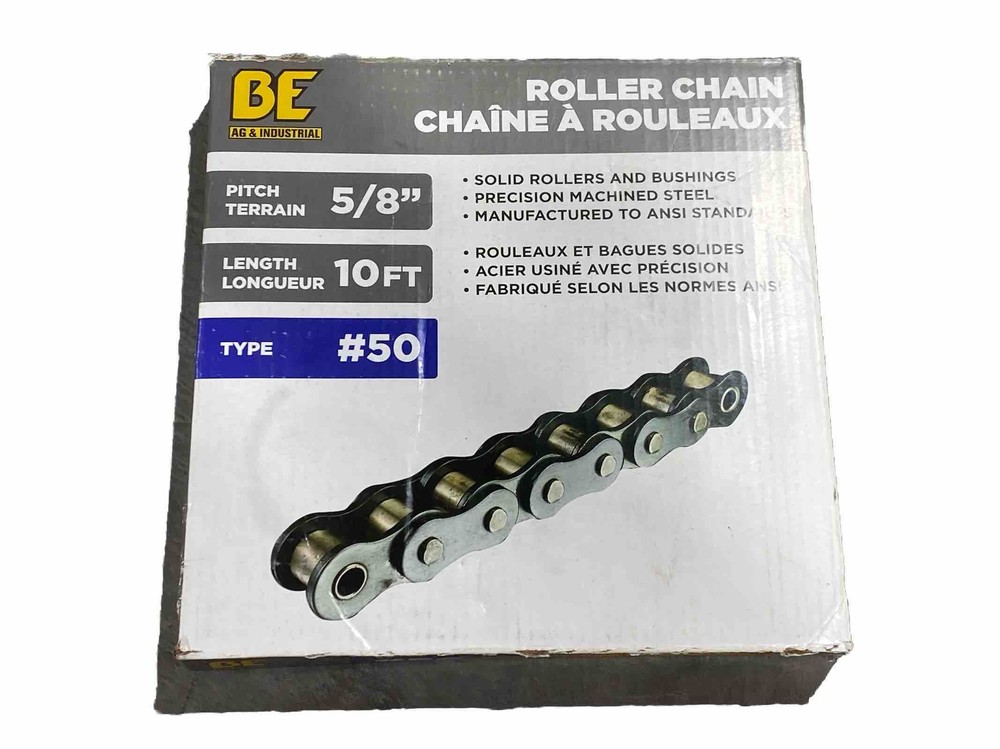 BE CO #50 Roller Chain x 10 feet NEW