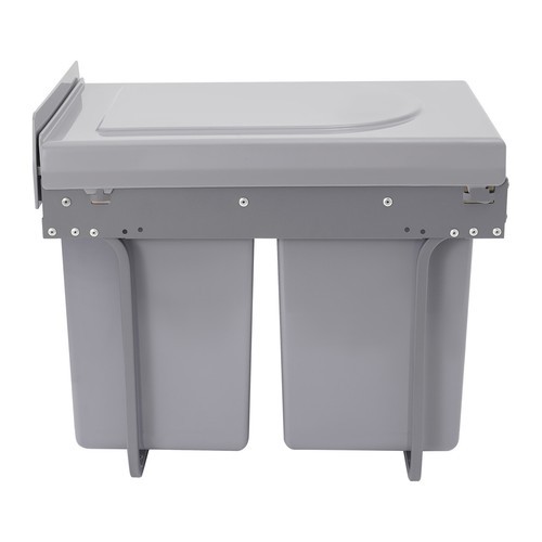 40L Kitchen Waste Bin Pullout Garbage Trash Can Double Pull-Out Trash Can