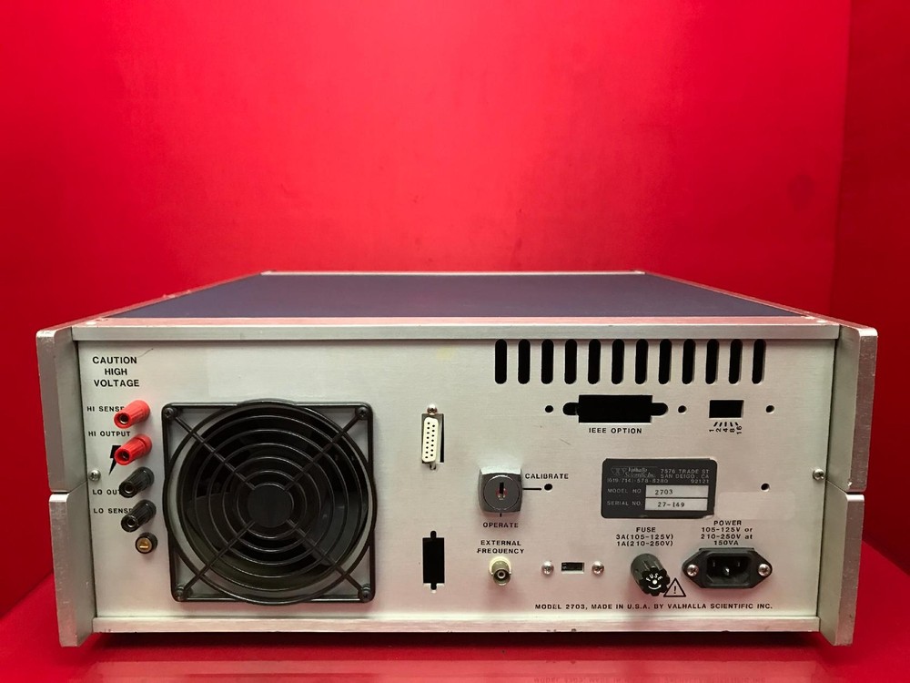 VALHALLA SCIENTIFIC 2703 Programmable AC Voltage Stand S/N 27149