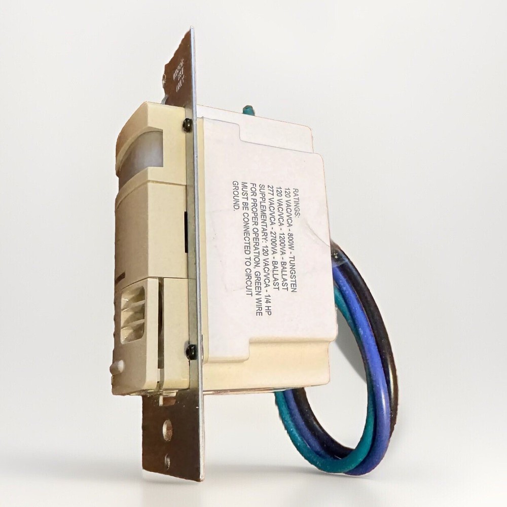 Leviton PIR Sensor/Ultrasonic Occupancy Sensor, Multi-Tech, Wall Switch, Ivory