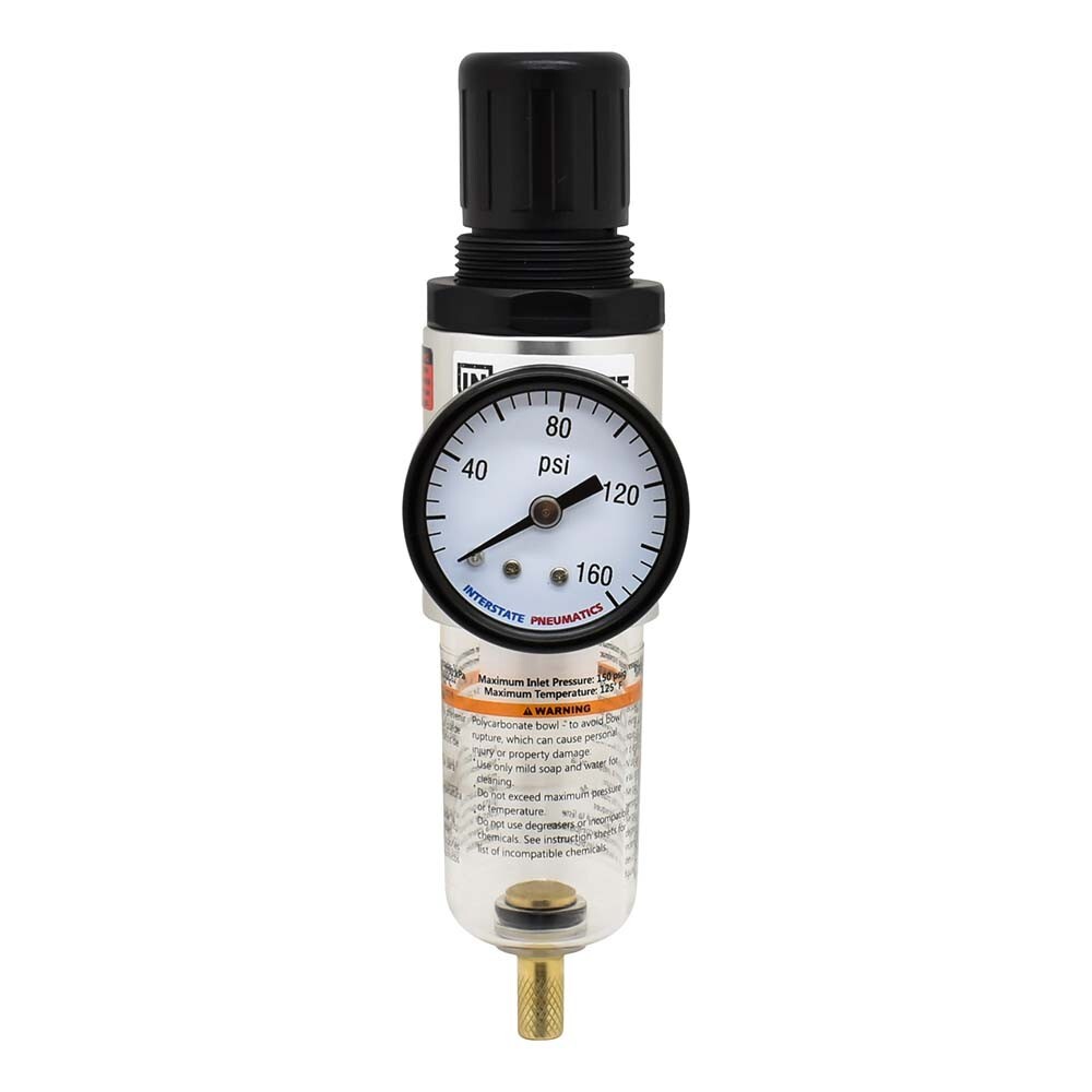 WB1330 1/4 Inch Mini Poly Bowl Filter Regulator with Gauge