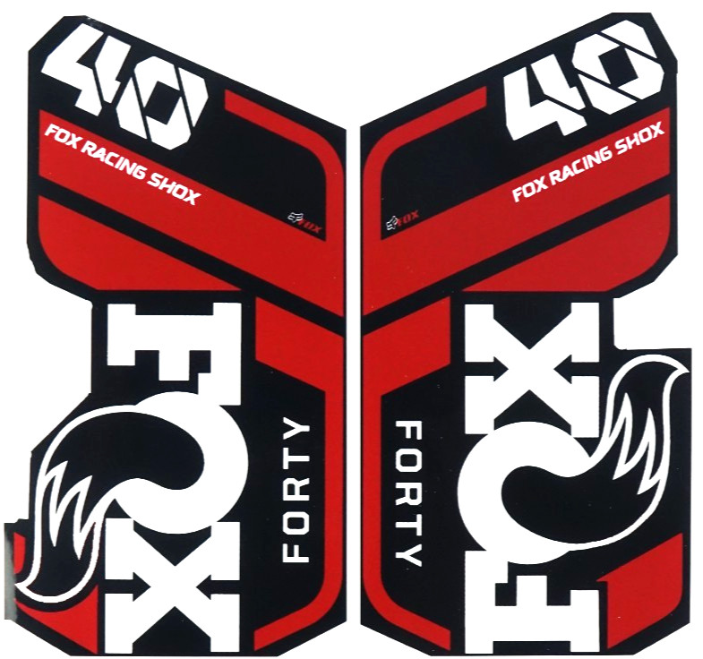 Fork Decal/Sticker for Fox 40 Racing Shox Red