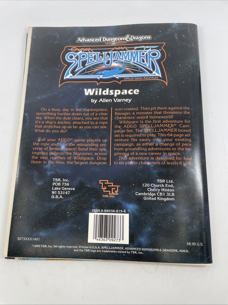 Advanced Dungeons & Dragons Spelljammer w/ Map Adventure Module AD&D
