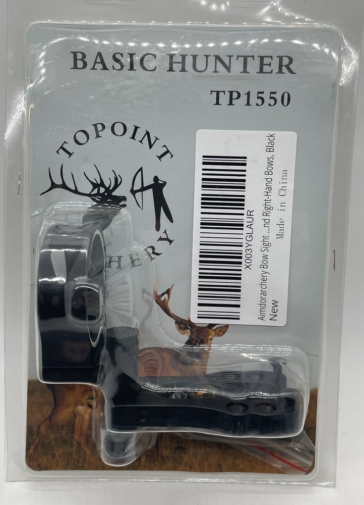 Topoint Basic Hunter TP1550 Pin Fiber Optics Bow Sight **NEW**
