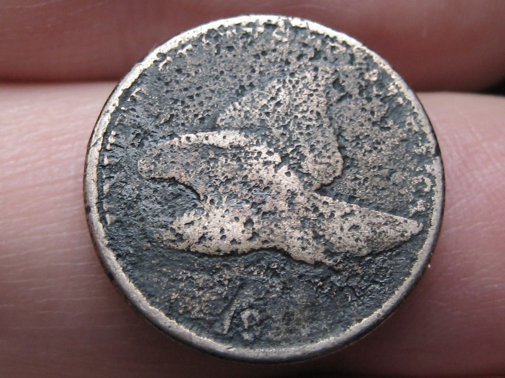 1857 Flying Eagle Penny One Cent- About Good Details