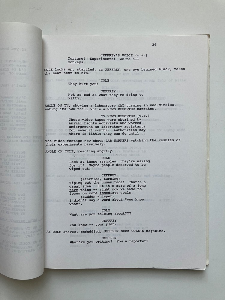'TWELVE MONKEYS' (1995) AUTHENTIC PROD SCRIPT! NOT A REPRINT. GILLIAM CLASSIC!