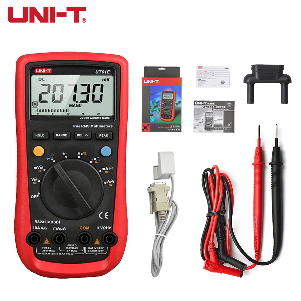 UT61E True RMS Digital Multimeter Peak Meter PC Connect AC DC Voltage Tester