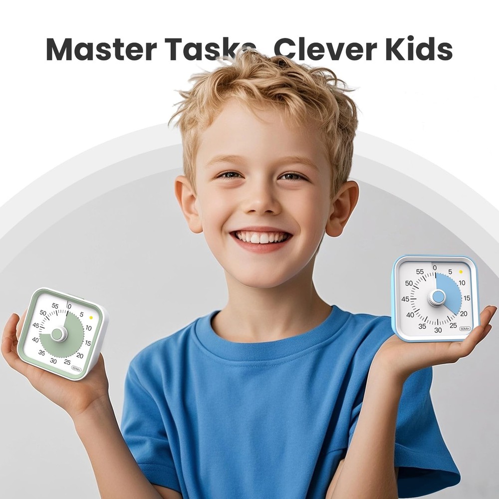 Visual Timer for Kids with Pause Function, 60 Minute Countdown Timer for Kids...