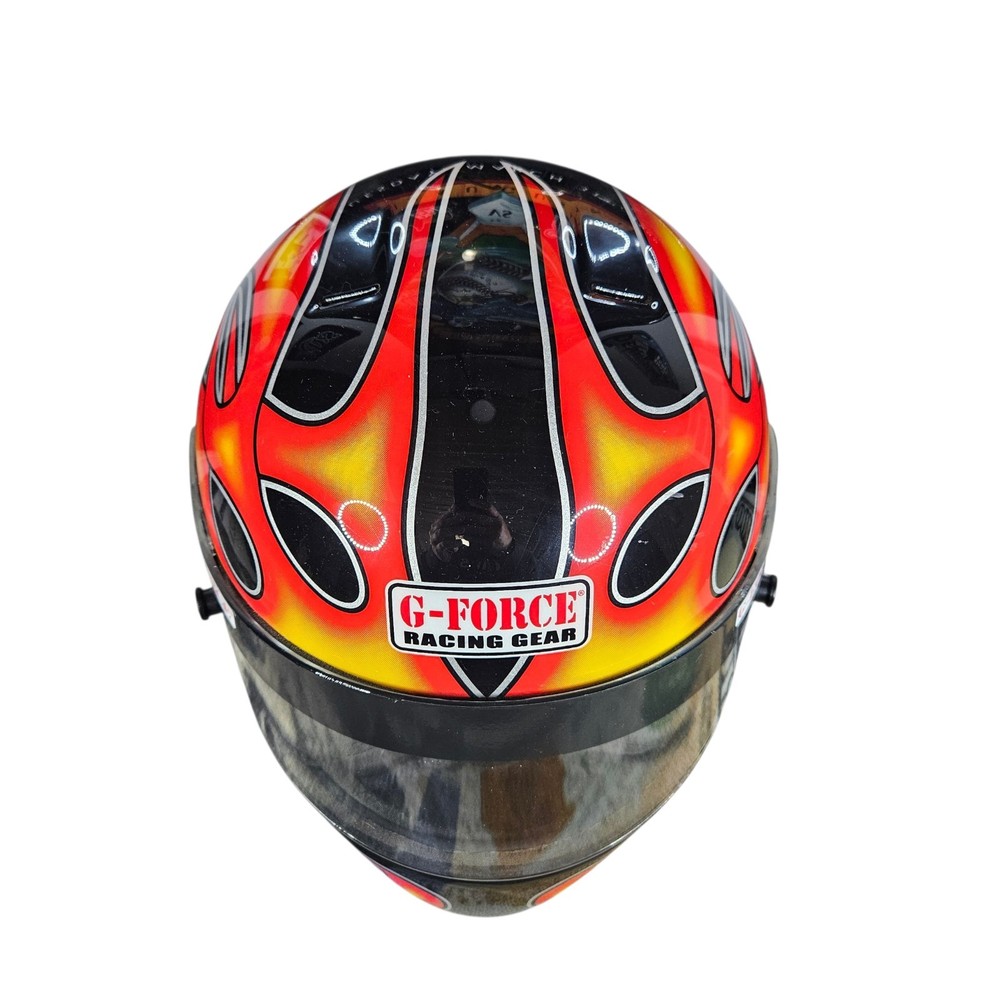 G-Force Full Face Helmet Checker Board & Flame Size Small
