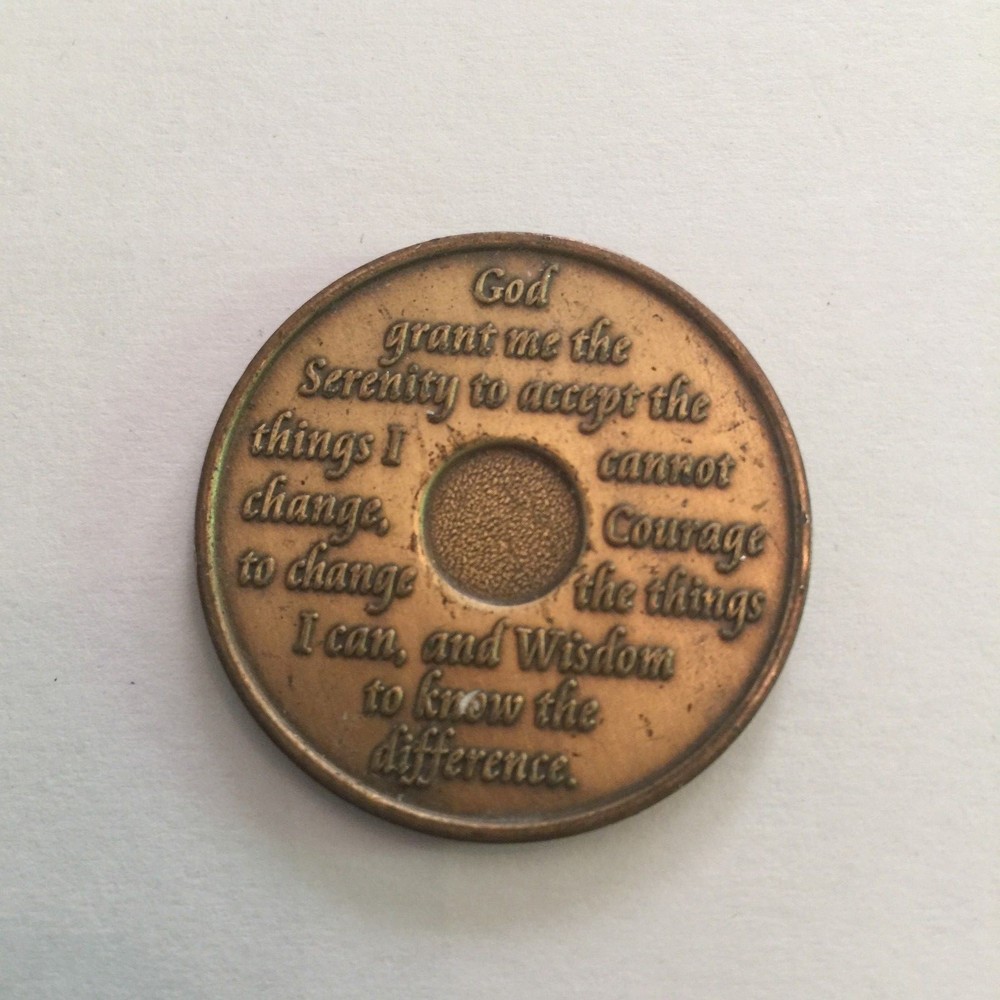Vintage Alcoholics Anonymous AA 2 Month Metal Token