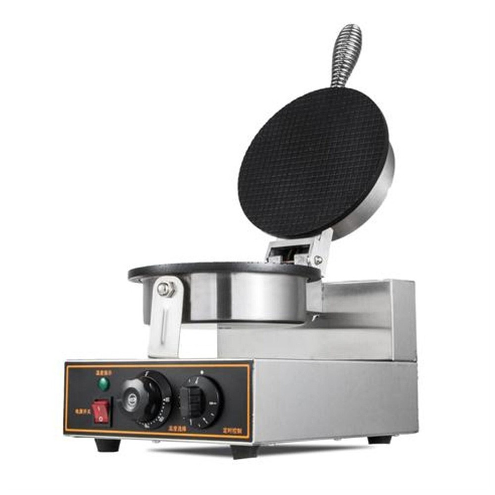 110V Ice Cream Cone Maker Machine Non-stick Egg Roll Maker Waffle Cone Baker