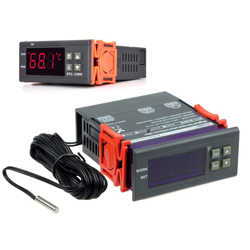 DC12V Digital Temperature Controller STC-1000 Digital LED Display Fahrenheit ...
