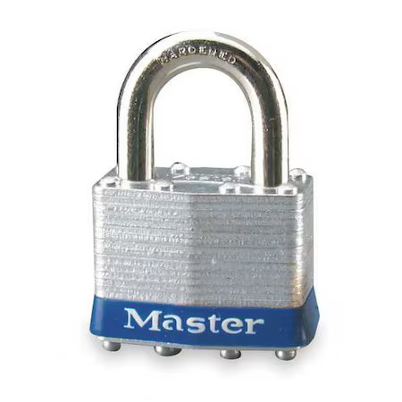Master Lock 1Up Padlock, Keyed Alike, Standard Shackle, Rectangular Steel Body,