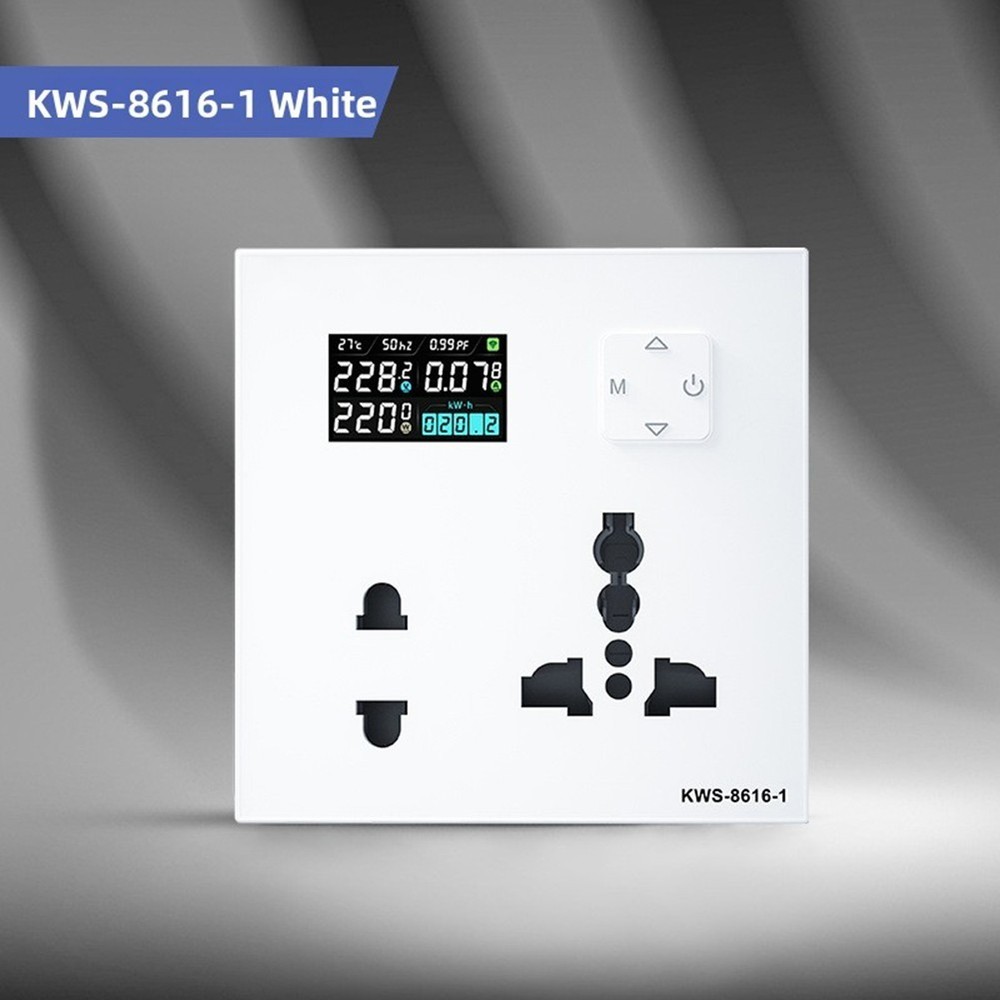 forGraffiti AC85-290V 86mm WiFi Socket 16A Multi-Function Electricity Meter