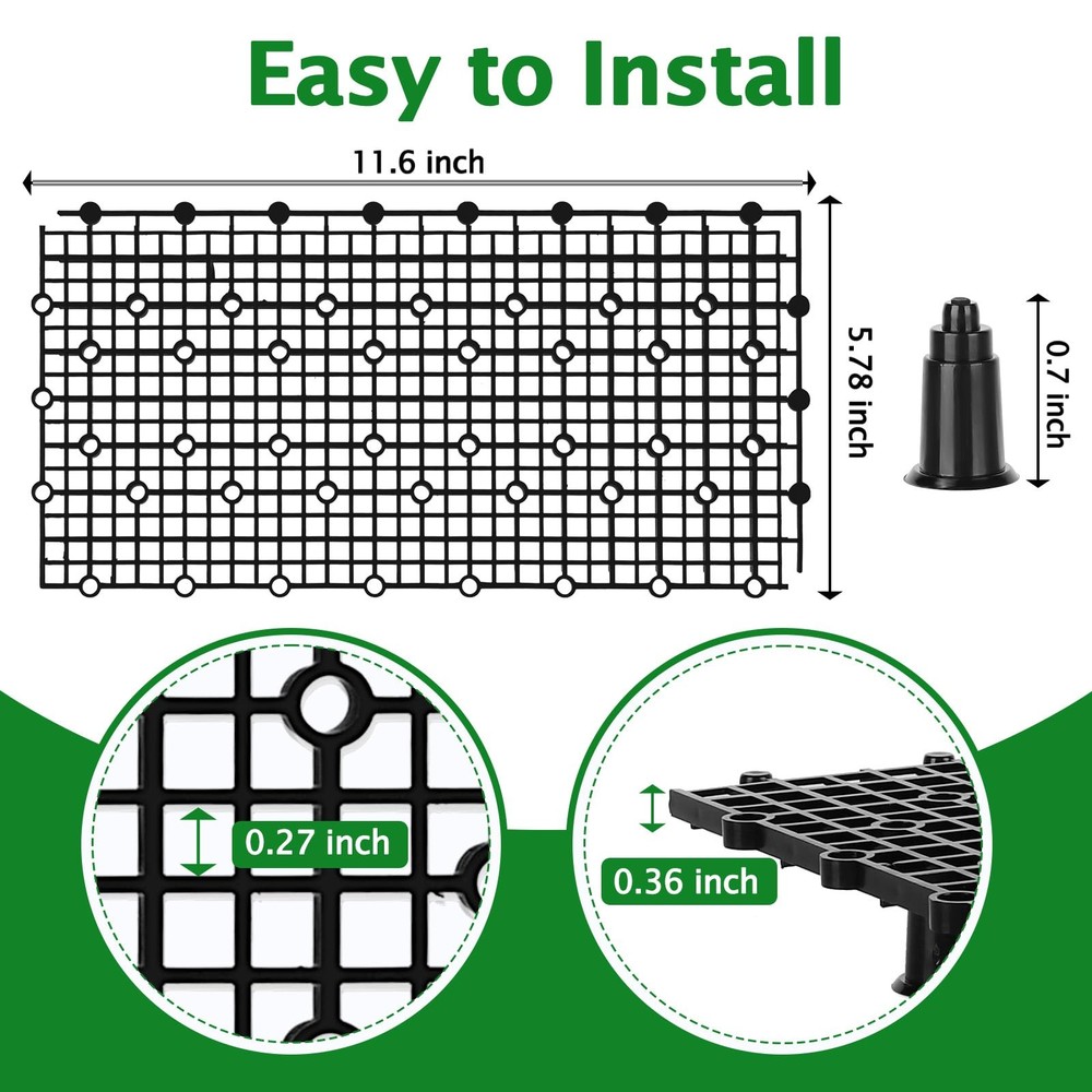 12pcs Aquarium Fish Tank Divider Filter Bottom with Bracket Plastic Egg Crate...