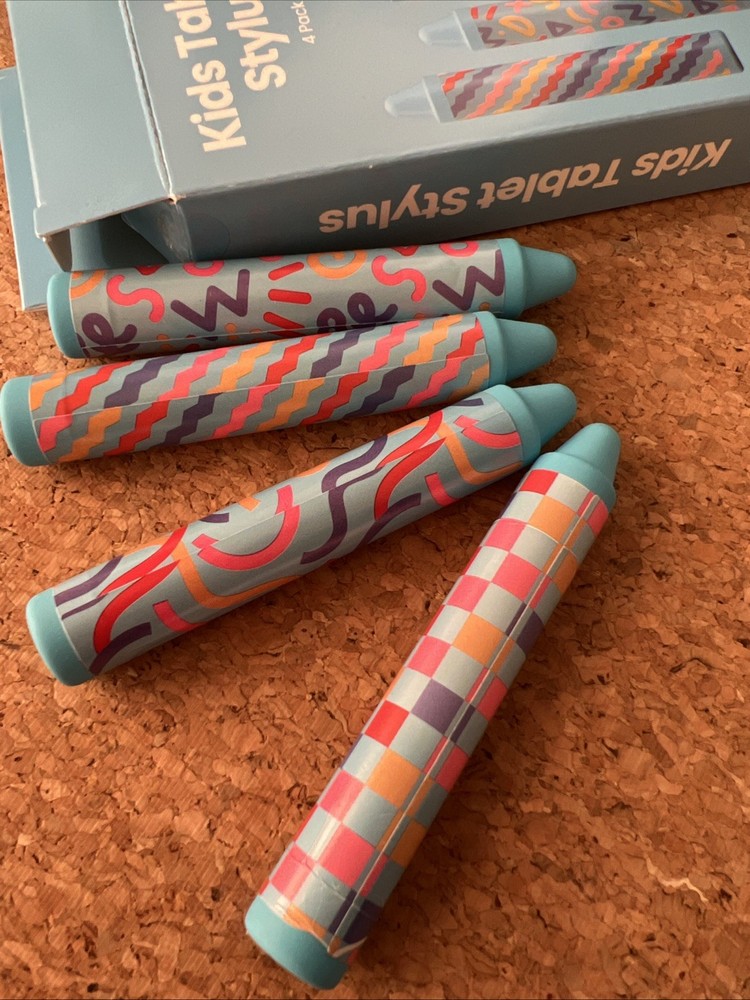 Kids Tablet Universal Crayon Stylus 4 pack