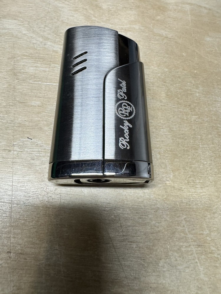 Rocky Patel Esquire Inline Triple Jet Lighter - Silver - New