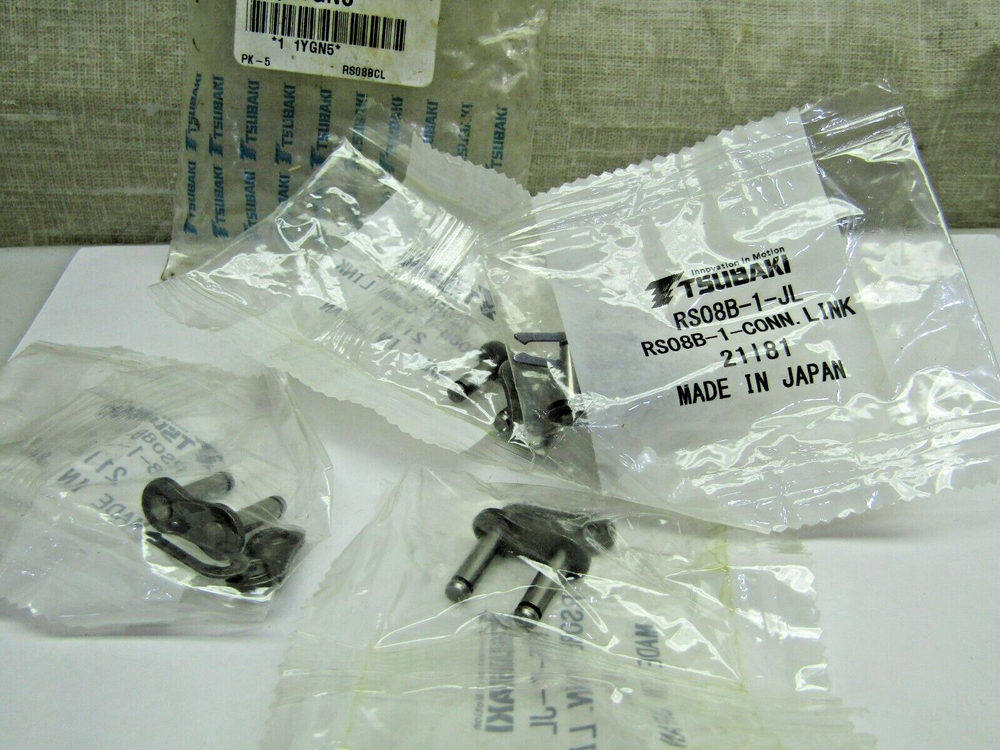 (4 Pack) Tsubaki RS08B-1 / 08B-1 Roller Chain Offset Link