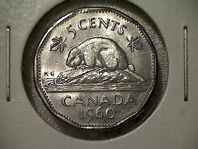 1960 Canada Uncirculated - 5 Cent Coin