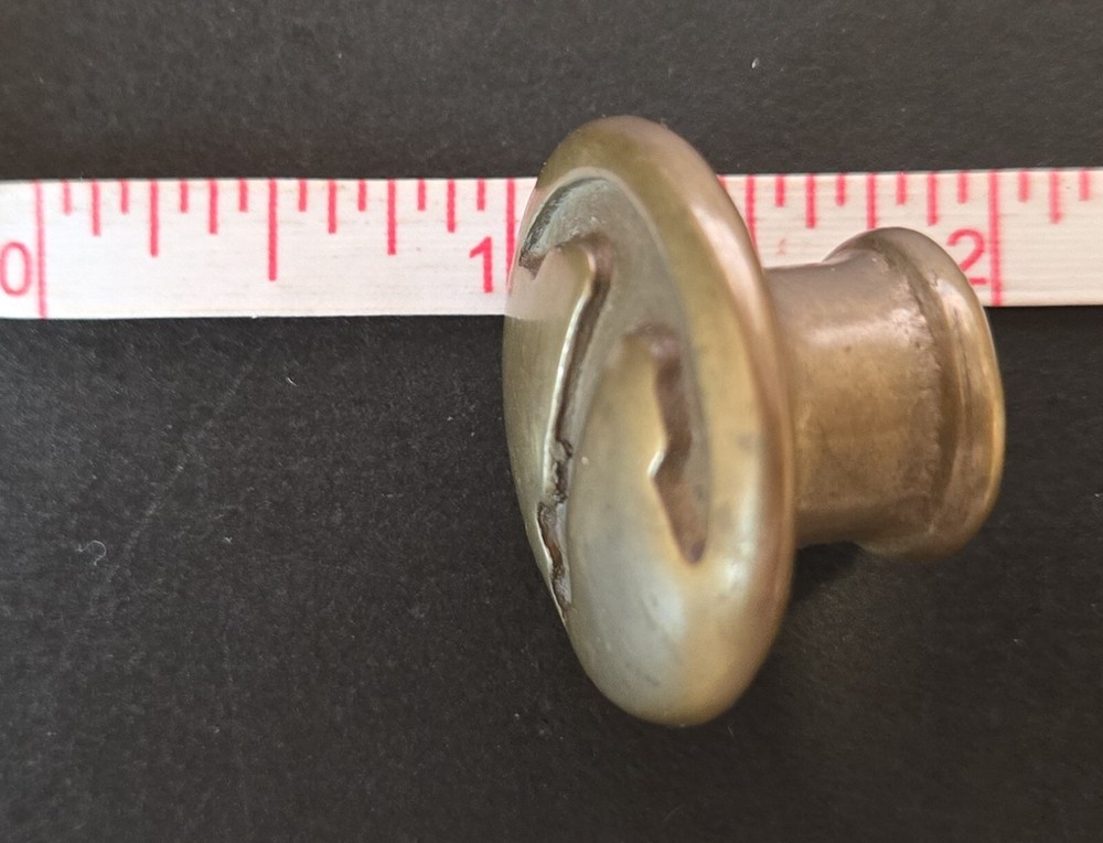 Vintage Solid Brass (Bronze?) Anchor Knob