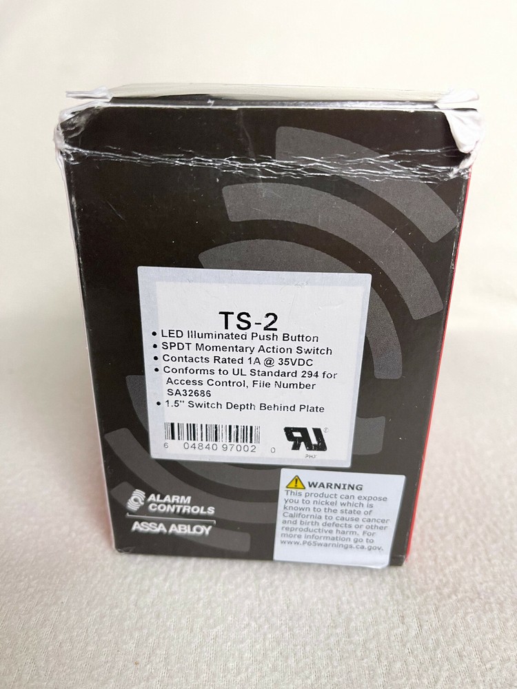 NEW Alarm Controls TS-2 Request to Exit Station SPDT 10A @ 35V DC Illuminated