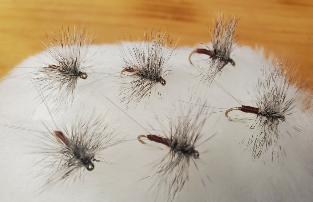 Rusty Spinner, Hackle Wing Rusty Spinner, Hi Vis Rusty Spinner, Dry Fly, 3 pack