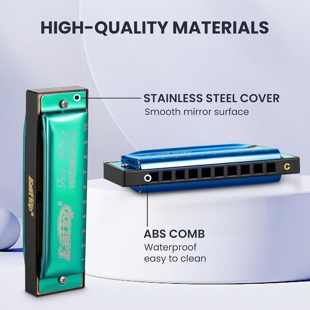 Professional Diatonic Harmonica Kit, 7 Keys