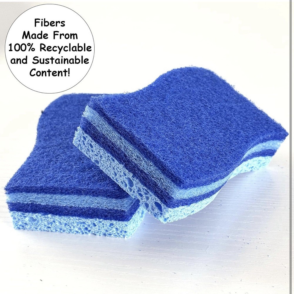 6 Pack Scrub Sponge Multi-Use All-Purpose 3x’s Longer Lasting No Scratching