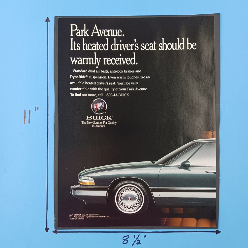 1994 Buick Park Avenue 2-Page Print Advertisement