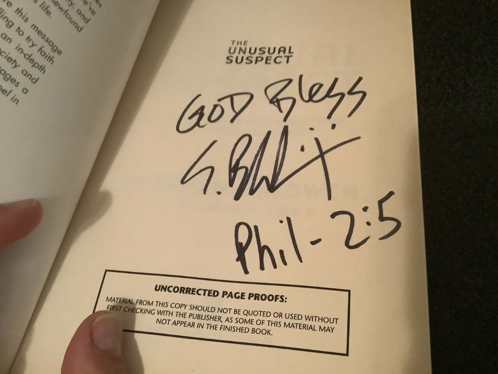 Signed Stephen Baldwin Book Bio The Unusual Suspects  Christian ARC