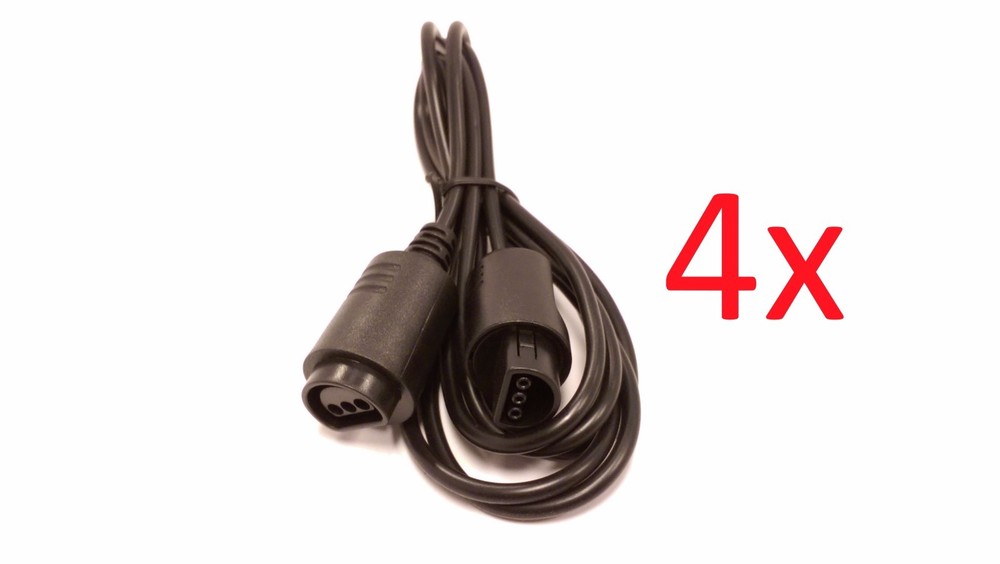 4x Nintendo 64 N64 Controller Extension Cables for Nintendo 64 Console