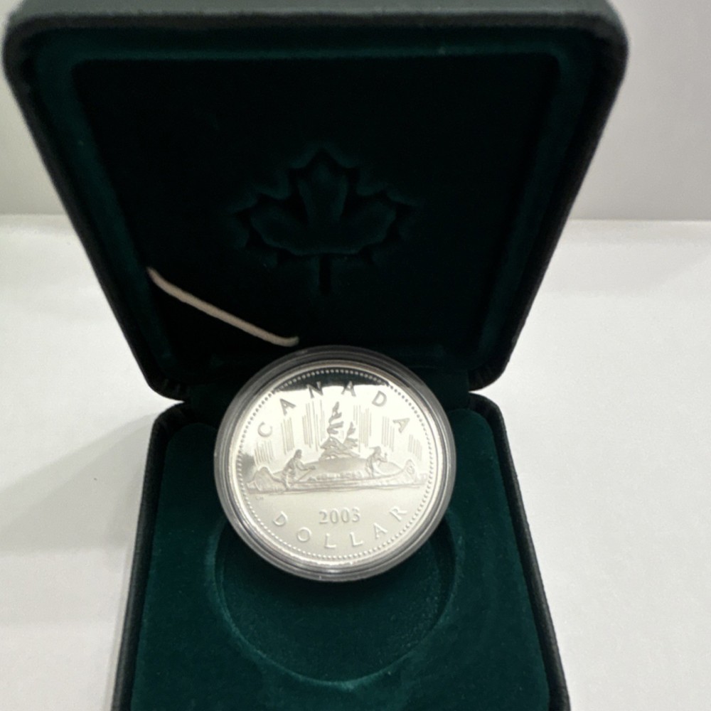 Canada 2003 Coronation Proof Silver Dollar w/ Case Certificate #27547