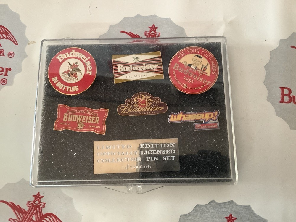 Budweiser Bud 125th anniversary pin set