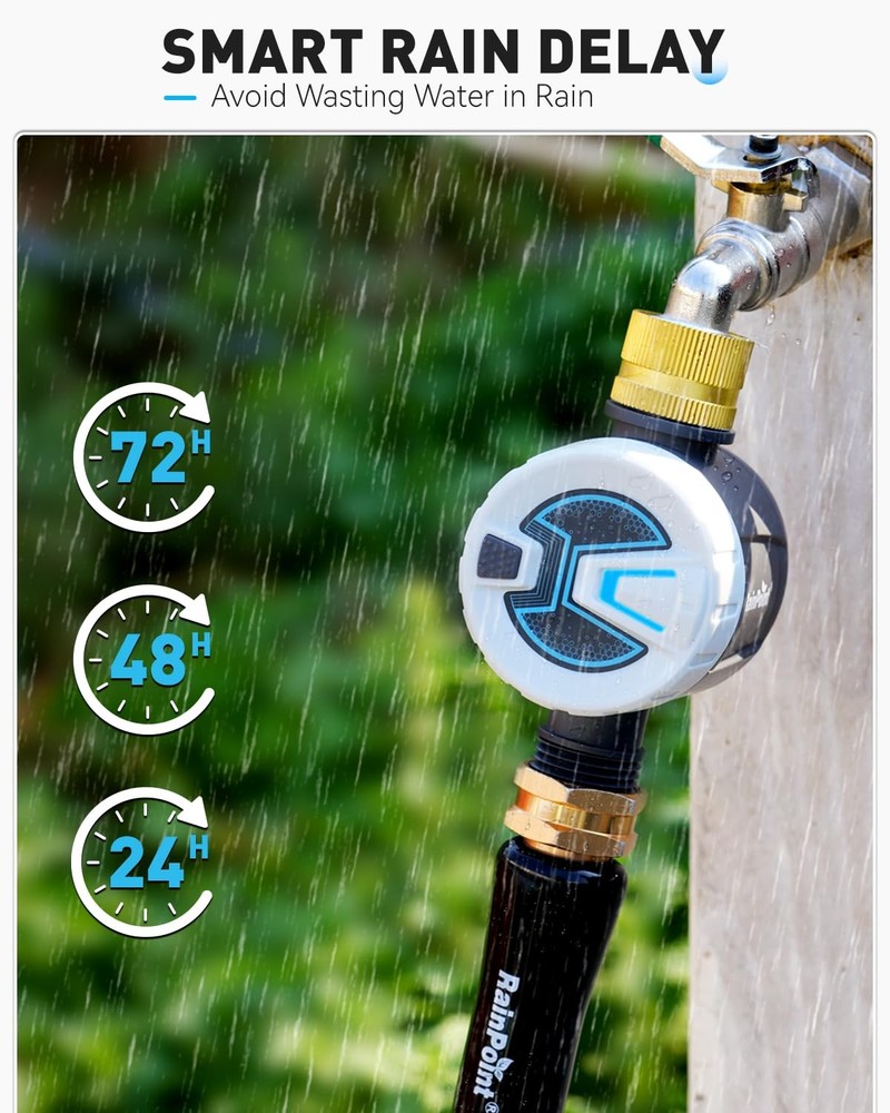 RAINPOINT Bluetooth Water Timer, Sprinkler Timer for Garden Hose, Smart...