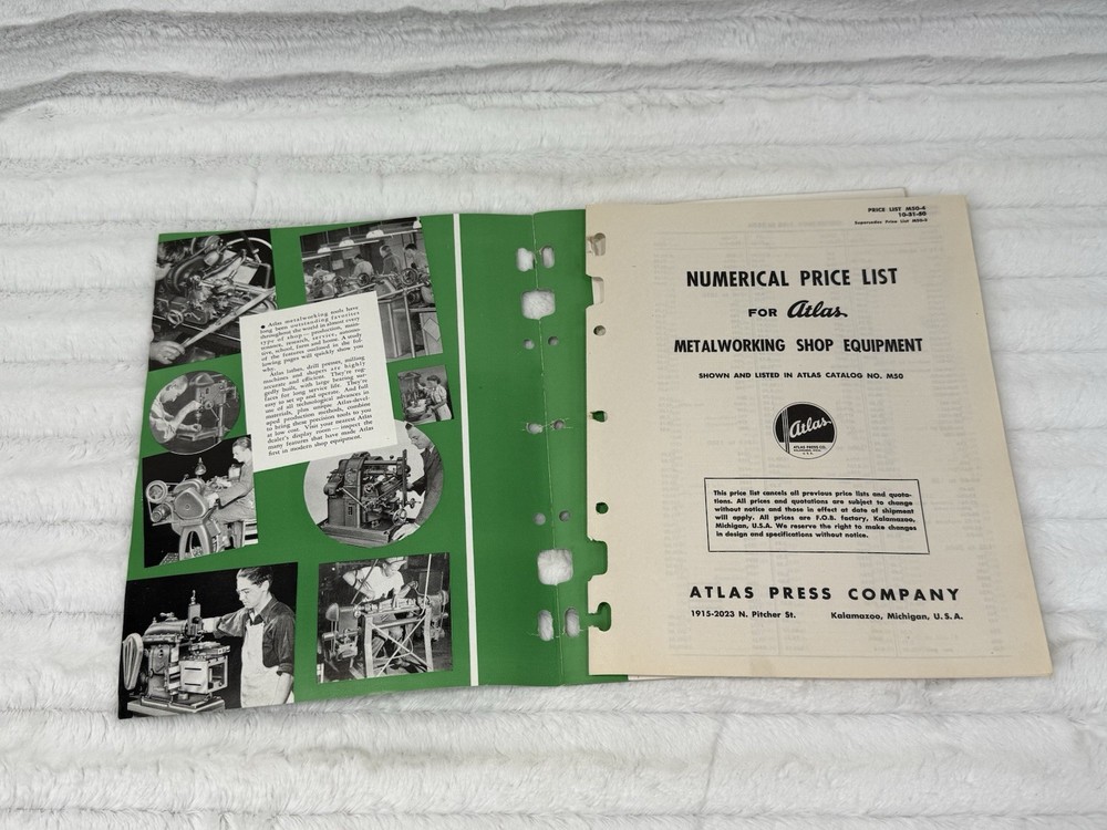 Atlas Metal Working Machine Tools Catalog No M50