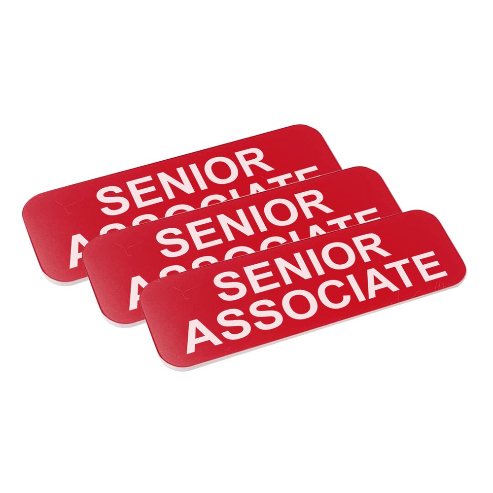 Senior Associate 1 x 3" Name Tag, (3 Pack)
