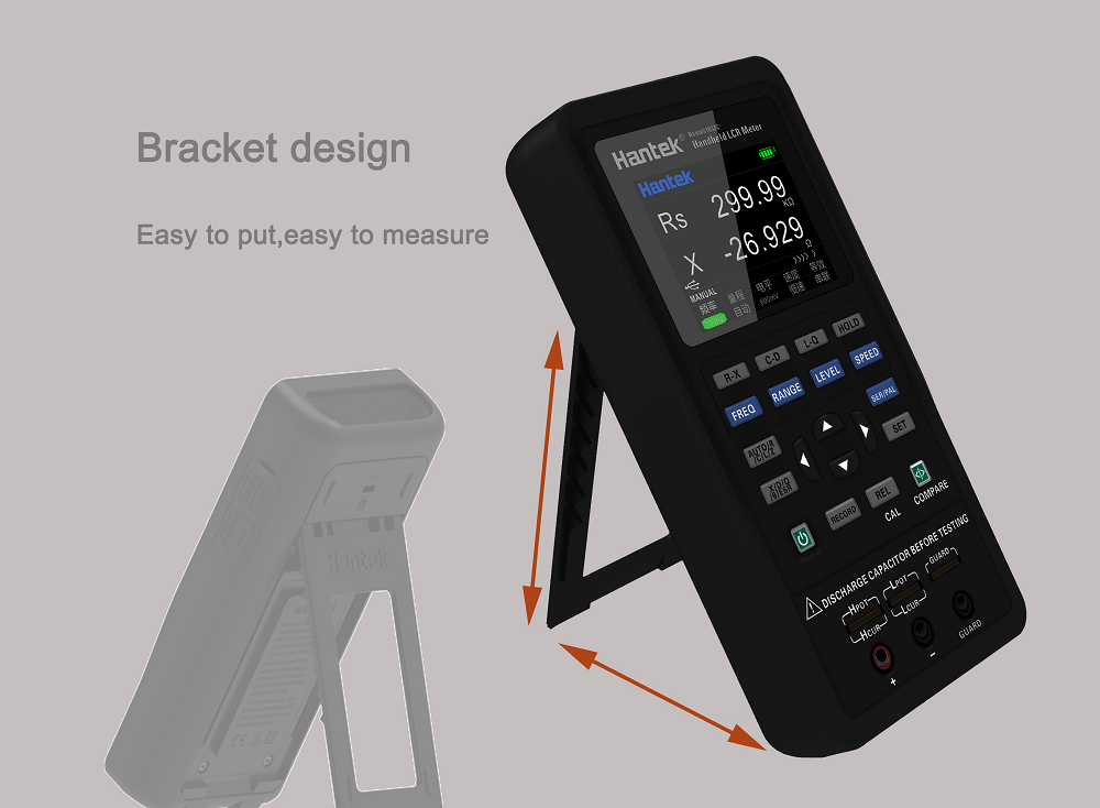 Hantek Digital Handheld LCR Meter Inductance Capacitance Resistance Tester Auto