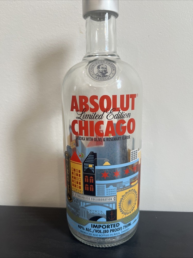 Absolut Vodka Chicago Limited Edition Bottle (EMPTY)