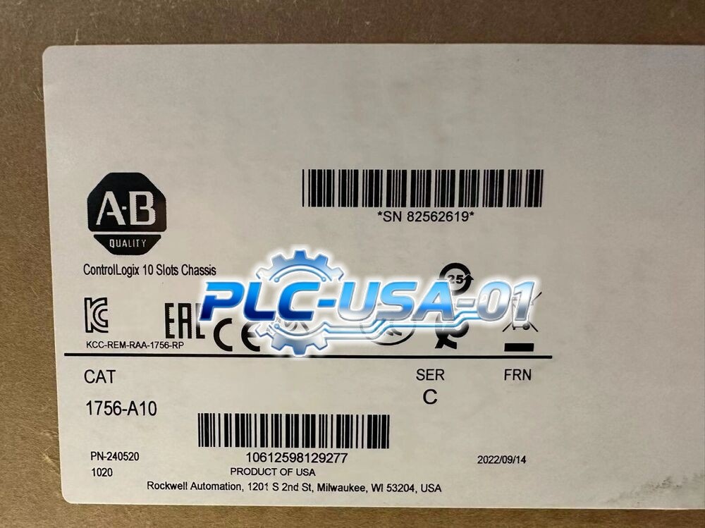1PCS New Allen-Bradley 1756-A10 SER C ControlLogix Chassis10 Slot  Fast delivery