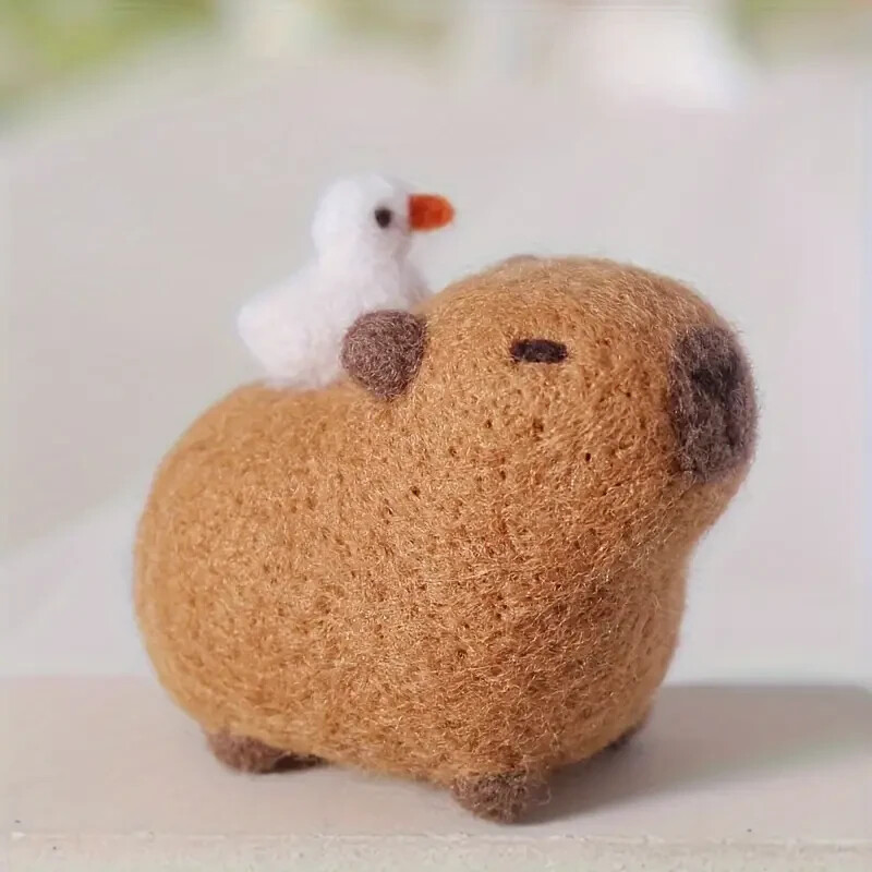 Capybara Wool Needle Felting Kit