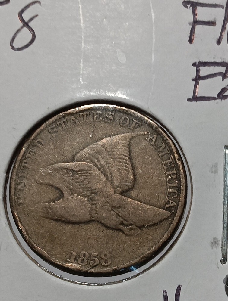 1858 Flying Eagle Cent  Vf Choice D/323