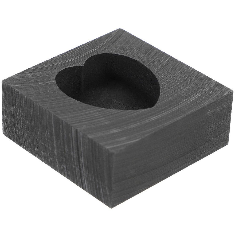 Graphite Molds for Casting Refining Scrap Heart Shaped Ingot Manual Gold Model