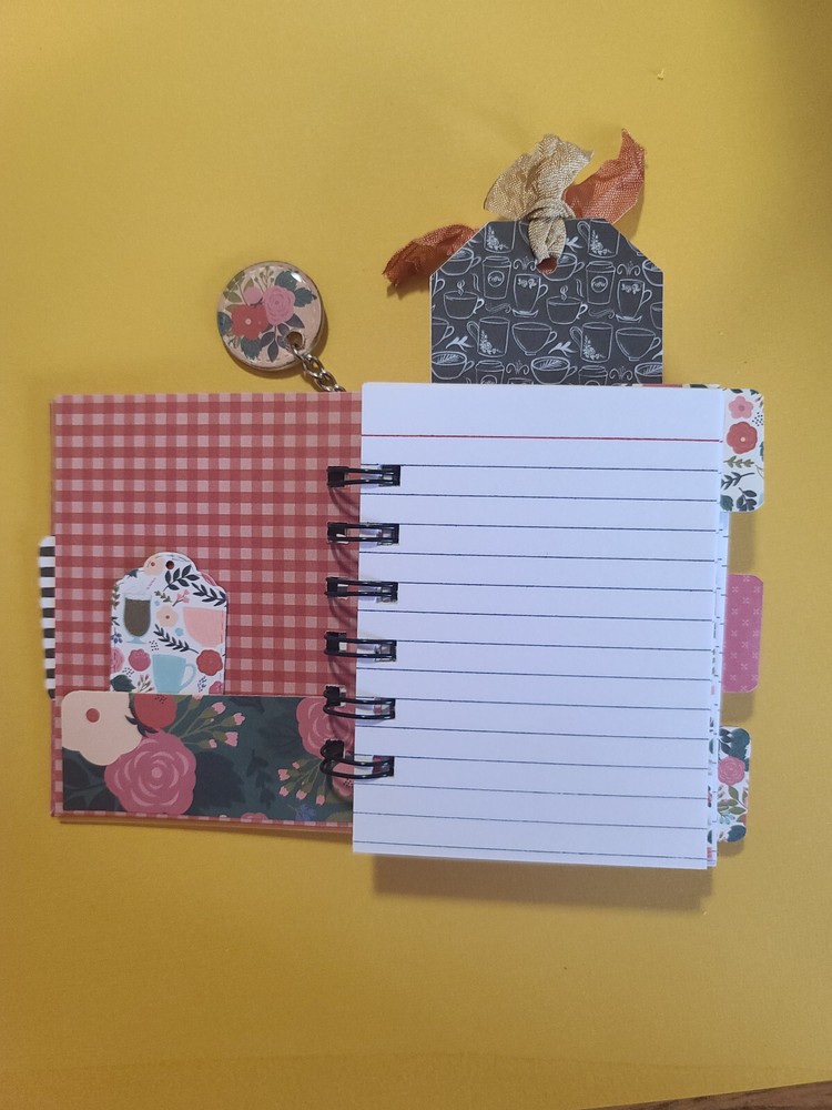 Little cinched journal notebook, handmade