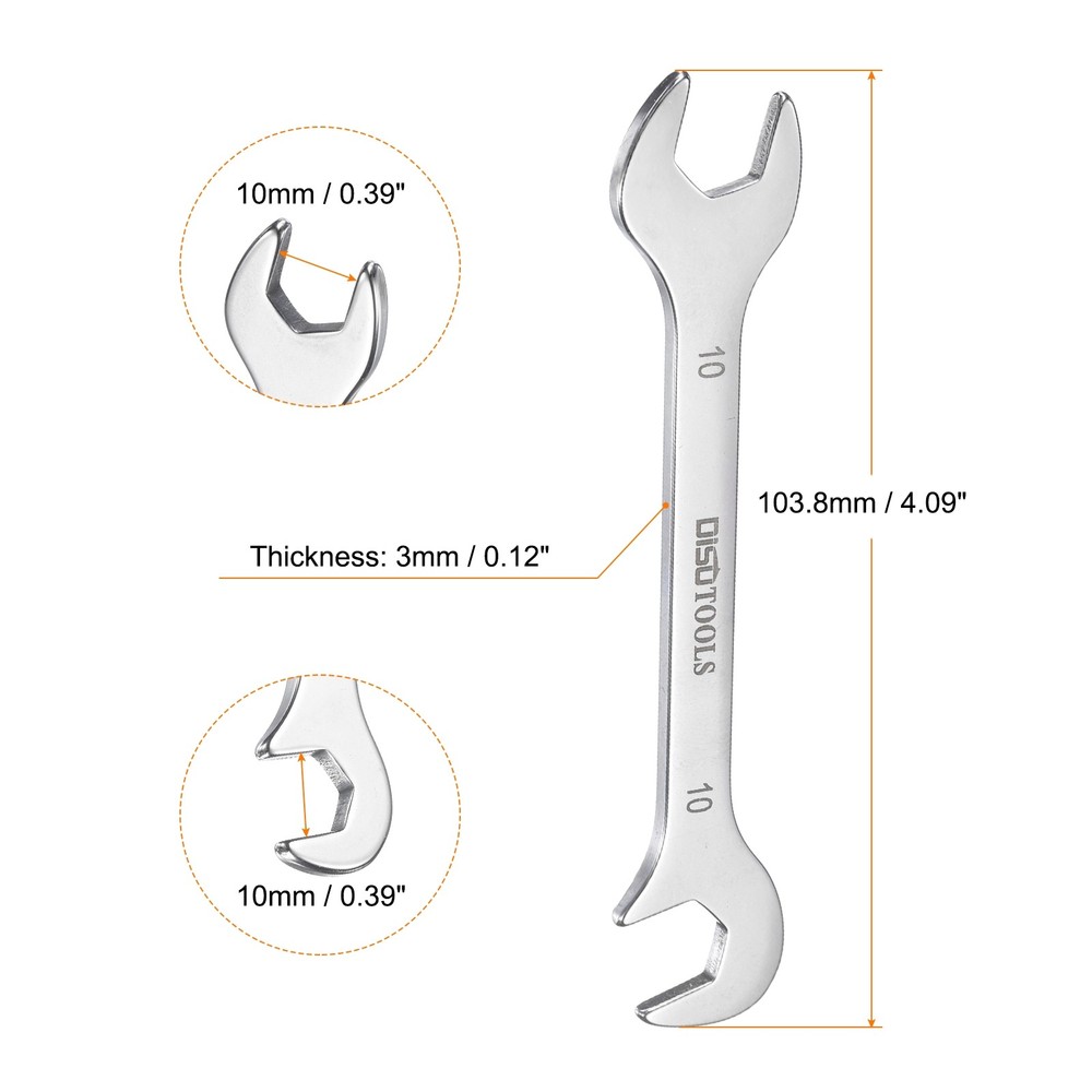 10mm Super-Thin Open End Wrench Metric Double Open-End