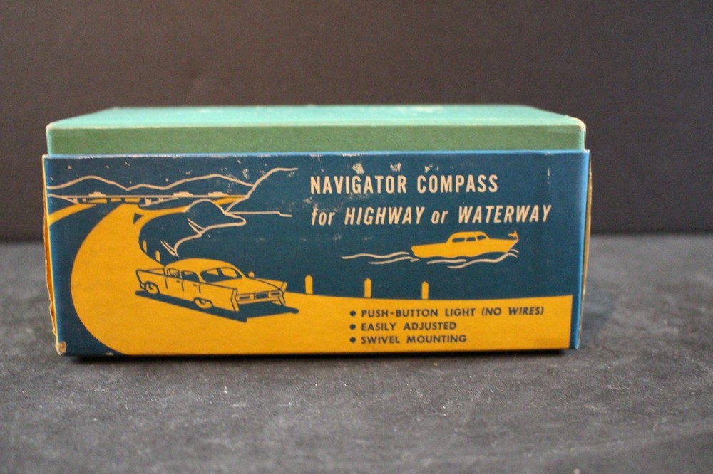 Vintage Compass - Taylor Navigator Compass - Self Illuminated - with Box