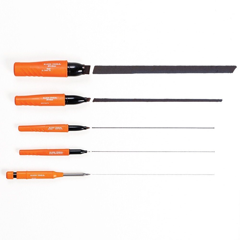 Klein Tools 861923 Skribes Chisel Tip Permanent Markers, Multi-Color, 3-Pack