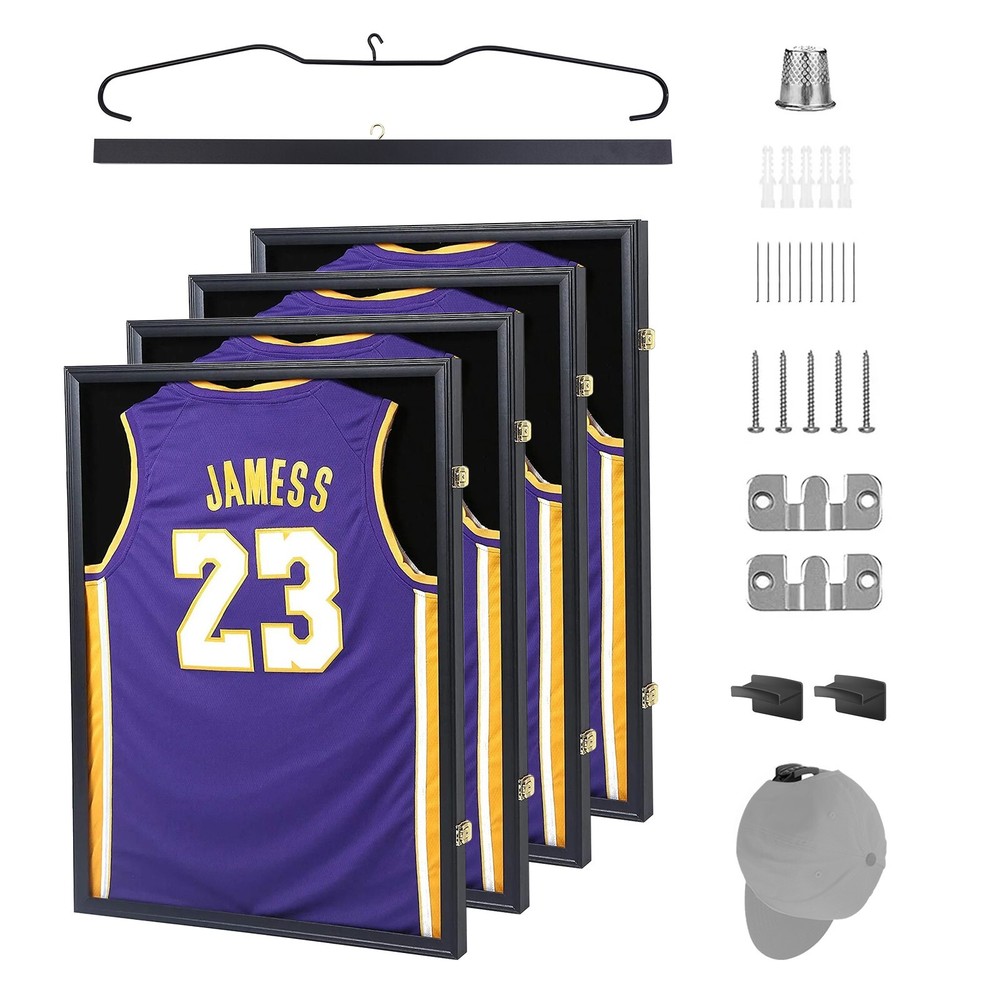 Jersey Frame, Jersey Shadow Box Display Case, Jersey Display, T Shirt Frame 4PC