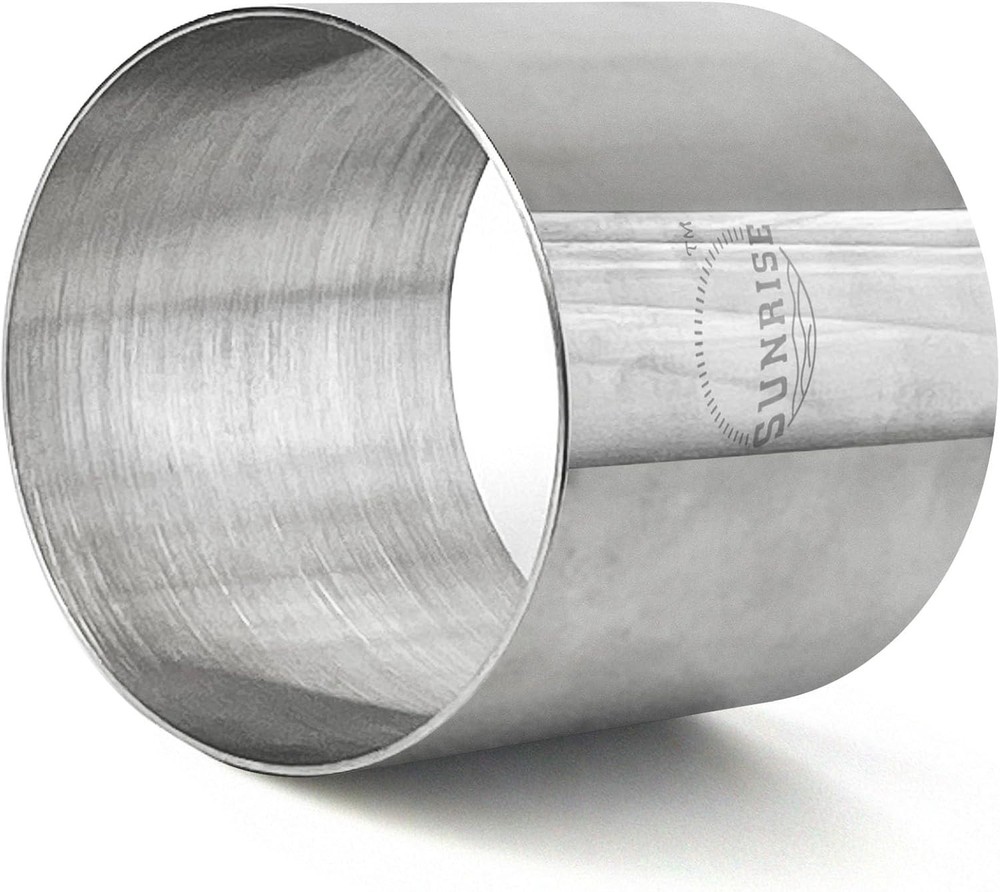 Versatile 4-Pack Stainless Steel Plating Forms - 3" Diameter for Desserts