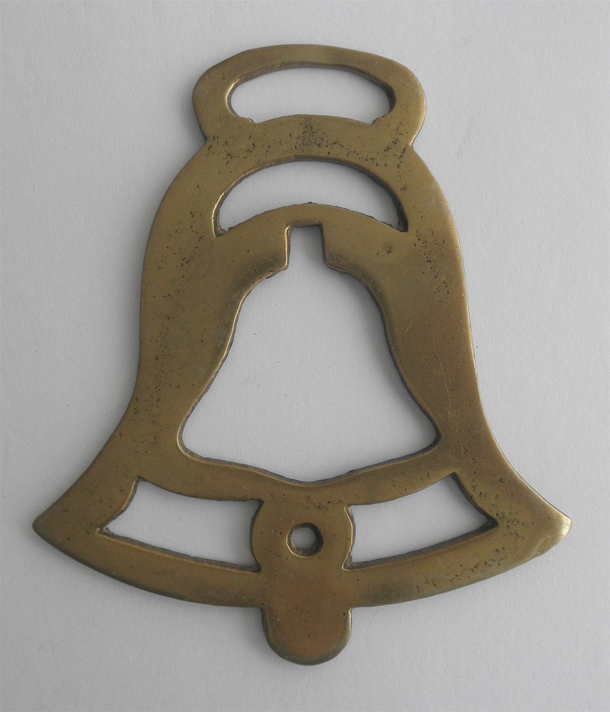 Victorian Brass SADDLE Decoration: Bell Within a Bell