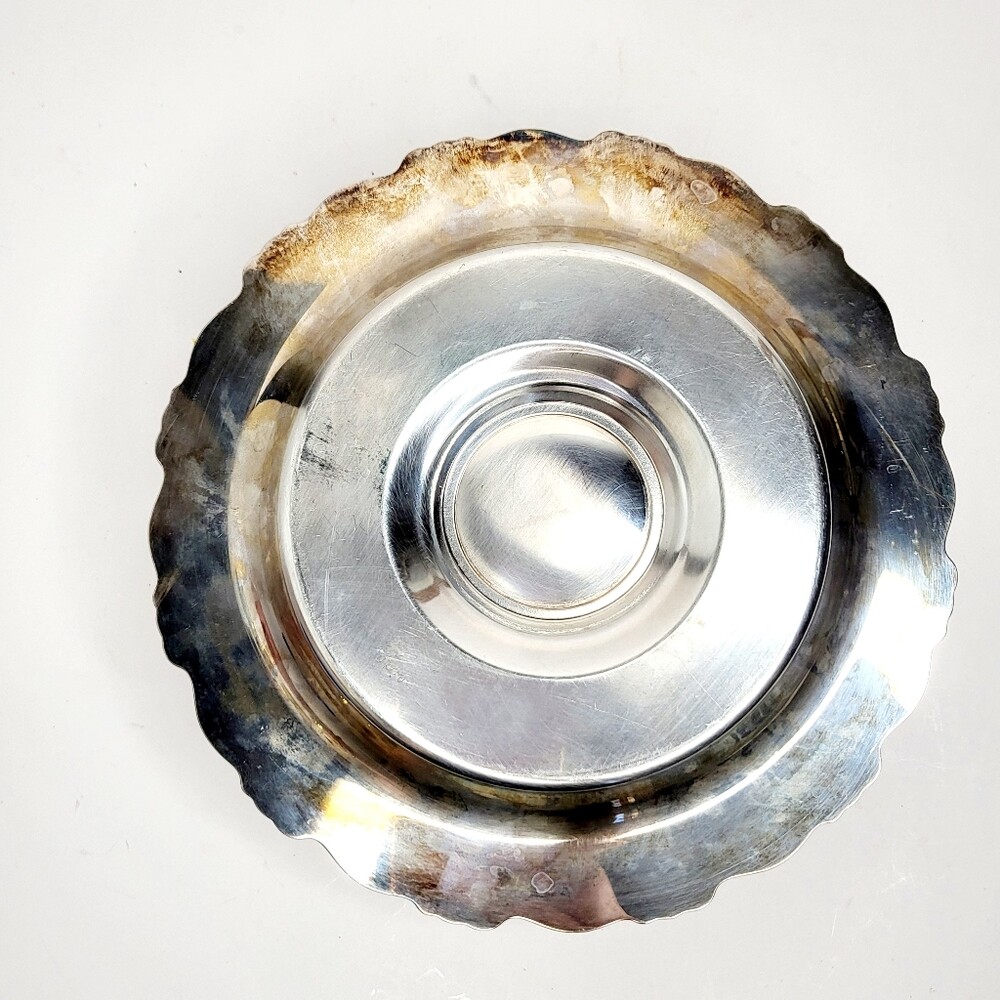 Vintage silver dip or sauce bowl